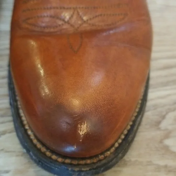 Miller Stockman Mens Cognac Cowboy Boots Size 7 1/2 - Picture 3 of 12